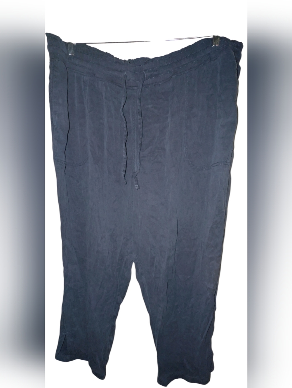 Sonoma NWOT Lyocell Linen Blend Blue Cropped Jogger Pants 2X